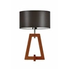 Noční lampička do ložnice Clio hnědá moderní s látkovým stínidlem dřevěná glamour LYSNE