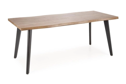 Rozkládací jídelní stůl Sonik 2 dub přírodní černé nohy moderní 150–210 cm Intesi