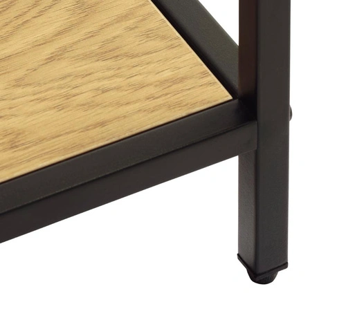 Regál Altino loftový 180 cm černý dub na knihy do obýváku