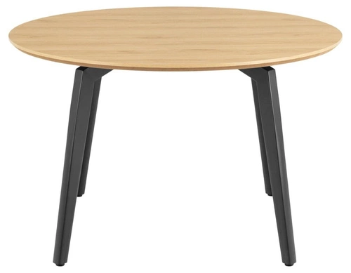 Jídelní kulatý stůl Cadiz 120 cm přírodní dub na černých nohách moderní Actona