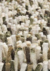 Moderní vlněný shaggy koberec do obýváku Shaggy Rocks béžový 250x300 cm Carpets&More