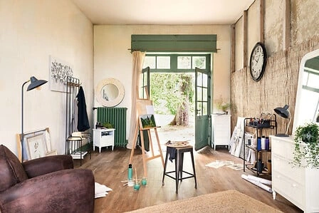 Klubové křeslo Stanis Atmosphera hnědé vintage do obýváku a pracovny