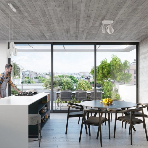 Stropní svítidlo TITRAN 2 bílá moderní kovová do obýváku a kuchyně SOLLUX LIGHTING