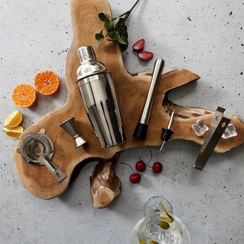 Koktejlová souprava s bambusovým podnosem