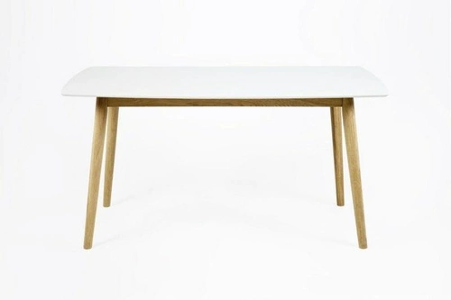 Jídelní stůl Nagano M White skandinávský bílý dřevěný moderní 150x80 cm