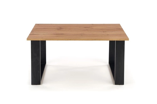 Konferenční stolek Fadan obdélníkový do obýváku moderní loft dub wotan černý 100x64 cm