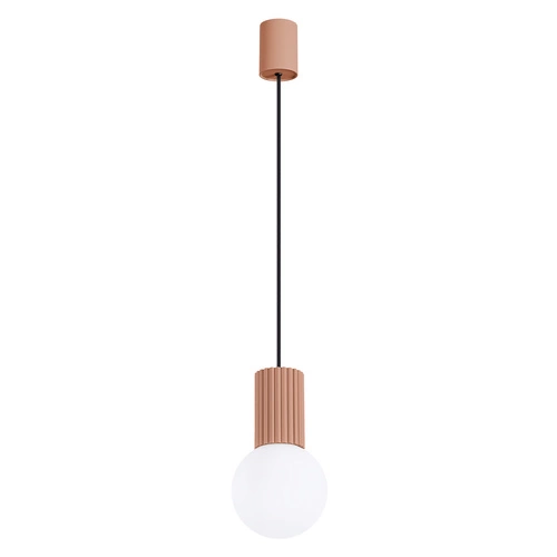 Závěsné svítidlo koule HALO 1 béžové skleněné do obýváku moderní SOLLUX LIGHTING