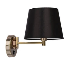 Nástěnné svítidlo Ibis patina lampa 1x40W E14 stínidlo černé