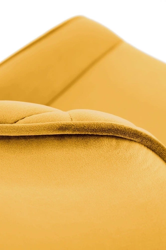 Otočná židle Veroniq čalouněná sametem hořčicová do jídelny a obývacího pokoje moderní