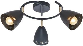 Stropní svítidlo Coty spirála černá moderní kovová do obýváku a kuchyně 49 cm