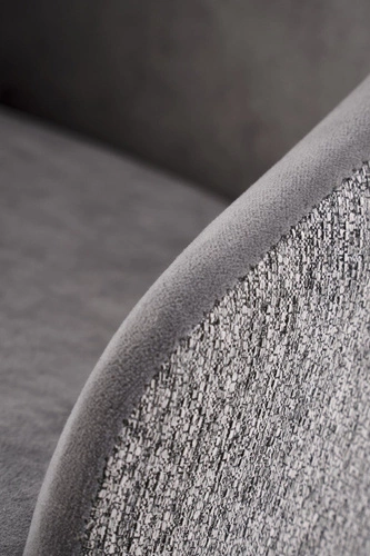 Otočná čalouněná jídelní židle s područkami Jurneya šedá skandinávský styl Intesi