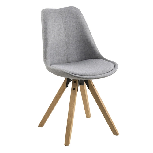 Sada 2 čalouněných jídelních židlí Dima Actona skandinávský styl šedé dřevěné