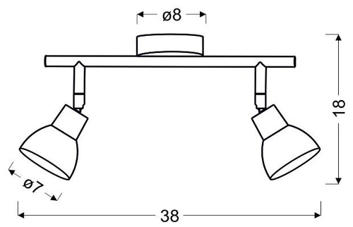 Stropní LED svítidlo Roy bílá, nastavitelná, do obýváku a kuchyně, 2bodová, minimalistická