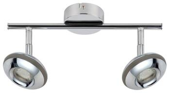 Skipper stropní světelný pás 2x6W LED cob kulatá hlava 1e s kloubovým systémem kd chrom