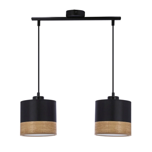 Závěsné svítidlo Porto černé textilní, nastavitelné nad stůl do obýváku a jídelny