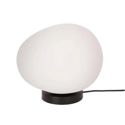 Stolní lampa STONES černá 30cm 1x40W E27 bílý difuzor