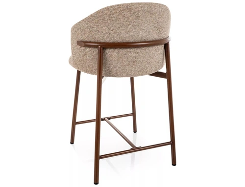 Barová židle Tacoma béžová čalouněná s opěrkou k ostrůvku a do kuchyně