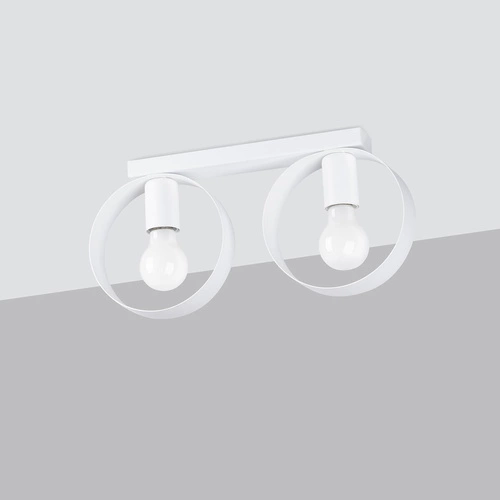 Stropní svítidlo TITRAN 2 bílá moderní kovová do obýváku a kuchyně SOLLUX LIGHTING