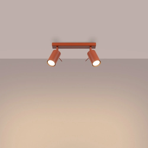 Stropní svítidlo RING 2 moderní červené ocelové do obýváku ložnice a chodby SOLLUX