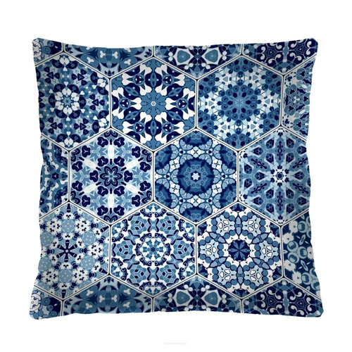 Sametový antialergenní dekorační polštář Blue 40x40 do obýváku a ložnice Intesi
