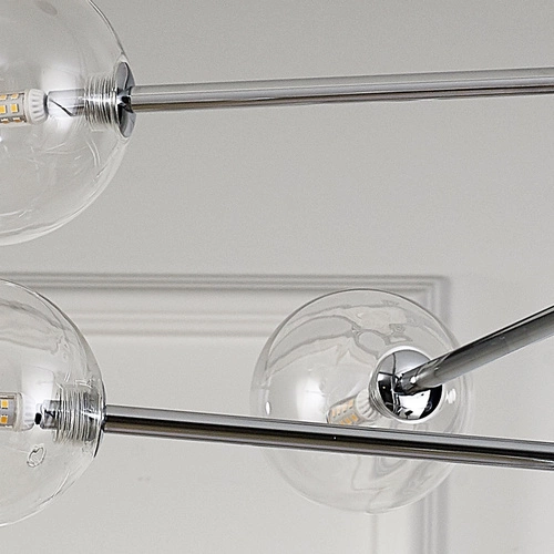 Závěsné svítidlo SOLA chrom 75 cm moderní skleněné do obýváku a jídelny Step into Design