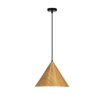 Dunca 32 závěsná lampa černá 1x40 E27 stínidlo světlý dub