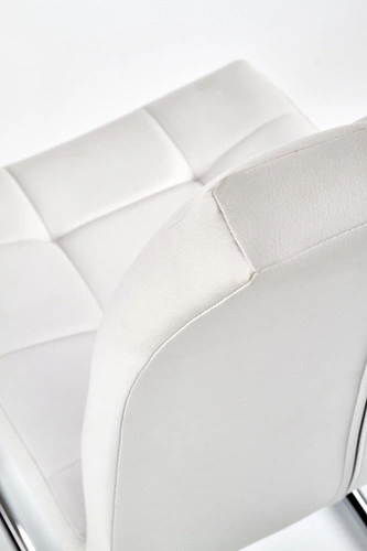 Jídelní židle Dakota Intesi bílá čalouněná ekokůže na lyžinách moderní