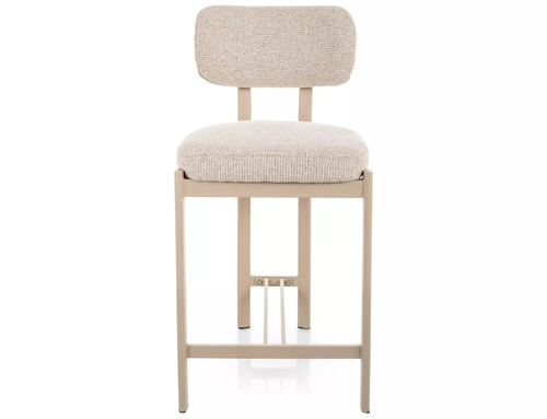 Barová židle Montico béžová čalouněná s opěrkou do kuchyně 62 cm