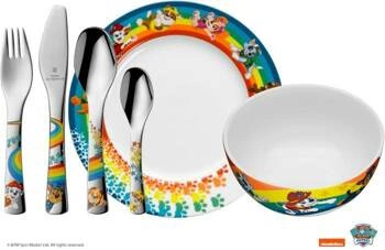 WMF Psi Patrol dětská snídaňová sada porcelánový talíř a miska dárkové balení