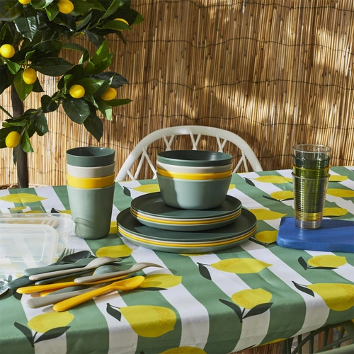 Intesi moderní pikniková sada příborů z plastu pro 4 osoby, 12 dílů, vhodné do myčky