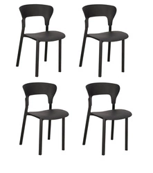 Sada 4 černých židlí Kabru