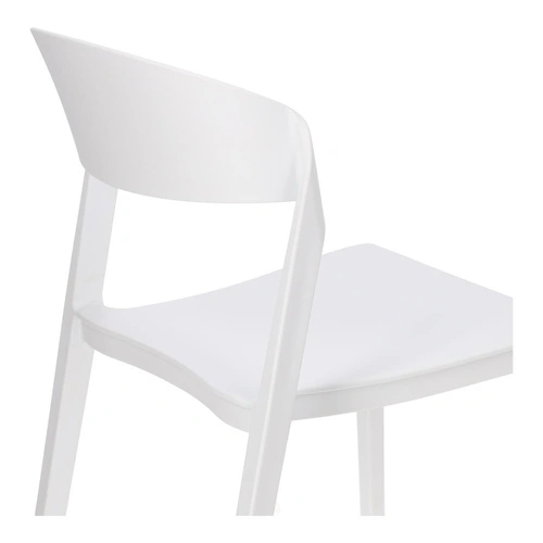 Židle Ribbon Intesi bílá moderní plastová do jídelny a kuchyně