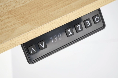 Psací stůl Barker s nastavitelnou výškou dub zlatý/bílý moderní pro práci a kancelář Intesi