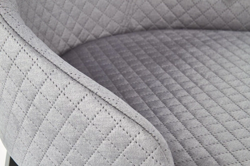 Čalouněná sametová židle Albe Intesi šedá s područkami do jídelny a obývacího pokoje