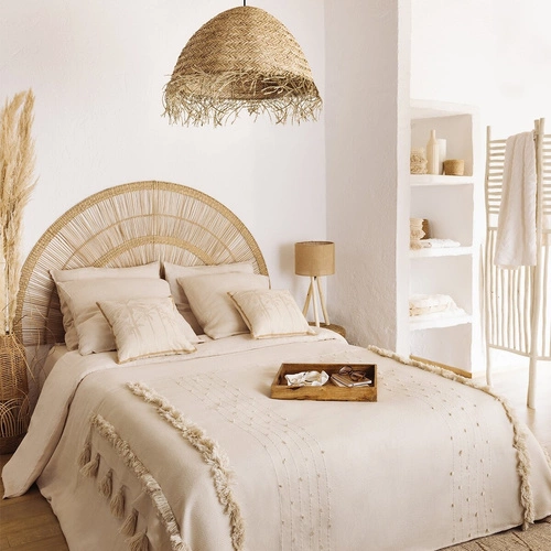 Závěsné boho svítidlo Sea view 56 cm z přírodní třtiny do obýváku nebo nad jídelní stůl Atmosphera