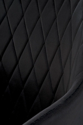 Čalouněná jídelní židle Basper Velvet černá s područkami moderní Intesi