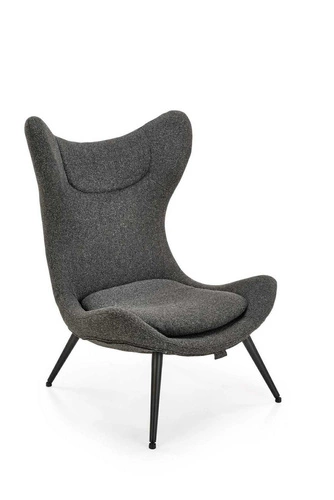 Relaxační křeslo ušák Latina antracit do obýváku moderní čalouněné Intesi