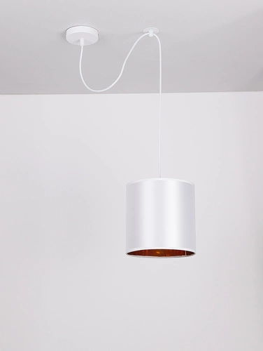 Atlanta závěsná lampa bílá 1x40W E27 stínítko bílé