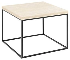 Konferenční stolek Barossa 60x60 čtvercový béžový travertin moderní do obývacího pokoje Actona