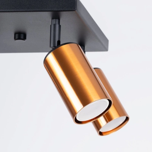 Stropní svítidlo WINX 4 černá měď moderní do obýváku a ložnice ocelové 25 cm