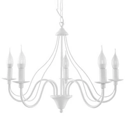 Lustr Minerwa bílý 5ramenný moderní do obýváku a jídelny stropní lampa