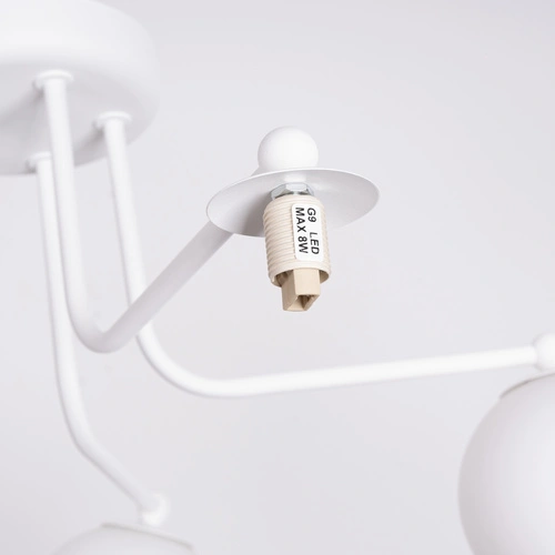 Lustr Astral 5 bílý minimalistický skleněné koule moderní Sollux Lighting