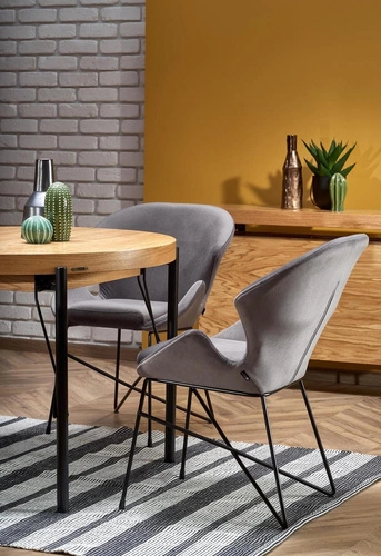 Rozkládací jídelní stůl Fermino dub přírodní černé nohy moderní loft 100–300 cm Intesi