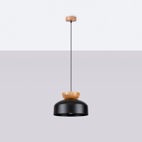Závěsné svítidlo MARION černé skandinávské kulaté do kuchyně a jídelny nastavitelné