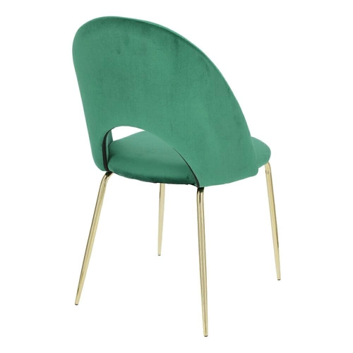 Židle Solie Velvet zelená/zlatá Výprodej