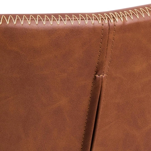 Jídelní židle Batilda Actona čalouněná ekokůže retro loft hnědá s podnožkou