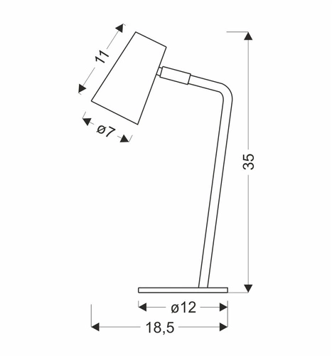 Moderní černá stolní lampa Musk Candellux kovová nastavitelná do ložnice a na psací stůl