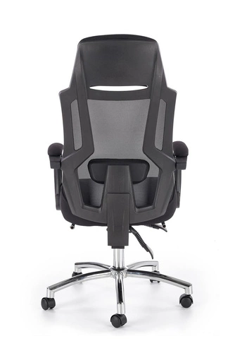 Ergonomická kancelářská židle Mande černá s podnožkou a síťovaným opěradlem do kanceláře