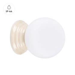 Nástěnné koupelnové svítidlo ZORI béžové IP44 moderní koule do koupelny