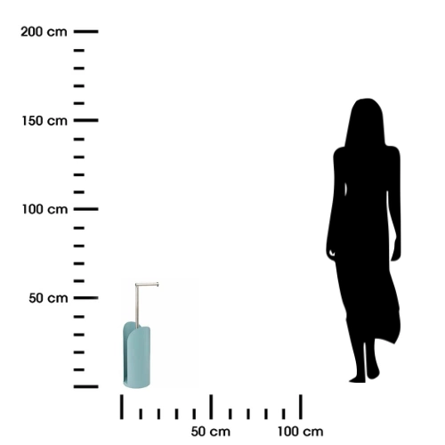 Kovový modrý stojan na toaletní papír 5five simply smart Kho s poličkou na náhradní role do koupelny